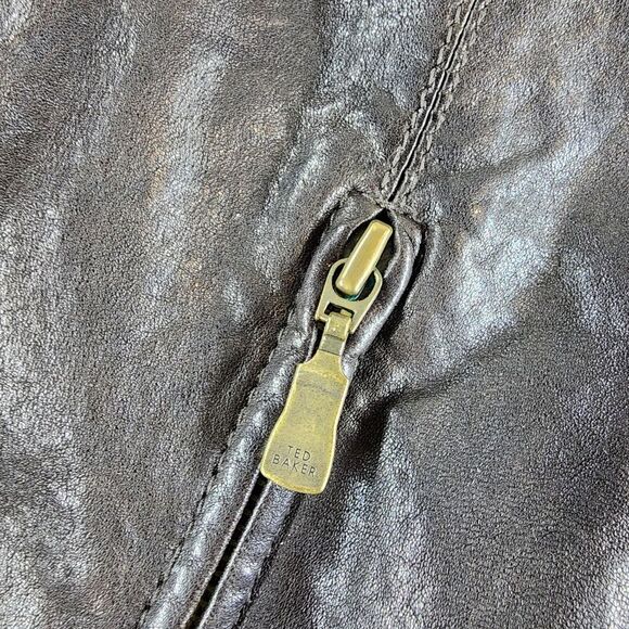 Ted Baker Leather Moto Jacket 2 - Picture 5 of 12